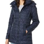 Marc New York by Andrew Marc Chevron Quilted Down Jacket w/ Removable Hood SMALL Photo 1