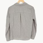 Sézane Tomboy Button Down Long Sleeve Shirt | Size US 6 (38) | Ecru/Blue Stripes Photo 3