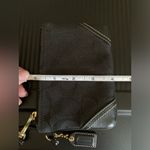 Coach signature canvas wristlet with contrast stitching EUC brass hardware Photo 4