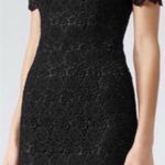 Reiss ‎ Swift Guipure Lace Mini Dress 0 Black Photo 0