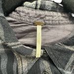 Free People  Black‎ and Gray Plaid Shirt Photo 2