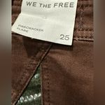 Free People NWT We The Firecracker Star Retro Brown Snake Flare Jeans 25 Current Photo 6