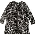 Like New Cupcakes and Cashmere Adeltia Zip Front Coat Leopard Print Medium Photo 2