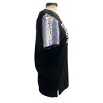 PINK - Victoria's Secret Victoria's‎ Secret Pink Rare Sequins Dog Logo White Black Shirt Size XS Y2K Glam Photo 2