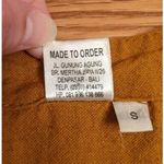 2pc Coord Fitted Button Up Tank Shorts Sz S Mustard Yellow Cottage Peasant Boho Photo 6