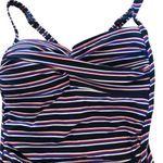 NIP Tuck Bond Eye Tummy Tuck Slimming Swimsuit Size 6 Multi Fit Cup Striped Blue Photo 2