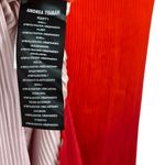 Andrea Iyamah ‎ Atti Ombre Plisse Two-Piece Set Straight-Leg Pants Top Red Small Photo 11