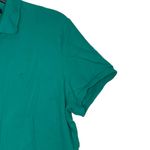 Ralph Lauren Lauren  Ribbed‎ Henley Slim Polo Shirt Green Short Sleeve Women XL Photo 3