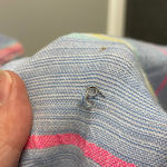 Vineyard Vines Beachy Stripe Tassel Tie-Front Blue Cover-Up Size Large Vacation Photo 2