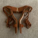 Allegra K  Brown Suede Lace Up Heels Size 9 Photo 2