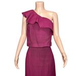 Sézane  Elea One Shoulder Blouse, Magenta, FR40/US8 Photo 9