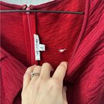 St. John  Red Texture Stretch Cap Sleeve Knee Length Zip Up Dress Size 10 Photo 5