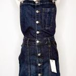 Judy Blue  High Waist Overall Denim Skirt Dress Dark Blue Size Small NWT Photo 1