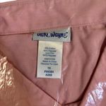 Vicki Wayne Women's 1X Coral Blush Button‎ Down Shirt with Lace Trim Photo 2