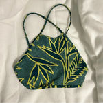 Aerie  Bathing Suit Bikini Halter Top Tropical Blue Green Beach Pool Swim Summer Photo 0