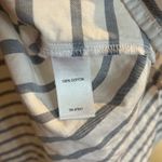 J. Jill Button Down Blouse Shirt Long Sleeve Blue White Stripe 100% Cotton Large Photo 4