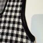 Saks 5th Avenue SAKS FIFTH AVENUE sleeveless, white and black knit checked sweater dress.size M Photo 10
