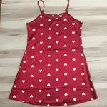 SheIn Red & white hearts satin nightgown. New. Size Large Photo 5