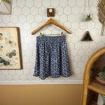 Old Navy  Blue Geometric Print Elastic-Waist Mini Skirt - Size - Medium Photo 2
