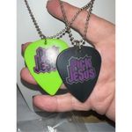 Set of Two “Pick Jesus” Chain Pic Necklaces Black Photo 5