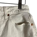 Madewell The Curvy Perfect Mid-Light Ecru White Denim Jean Shorts Size 25 Photo 5