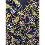 THML  Multicolor Flutter Sleeve V Neck Abstract Print Peplum Hem Size‎ Large Photo 1