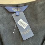 NWT Rachel Roy‎ Faux Leather Wrap Midi Dress with Pockets in Black, Size 4 Black Photo 3