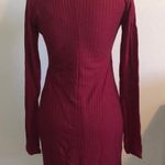 ROW A Ribbed Knit Long Sleeve Dress L Red Size L Photo 4