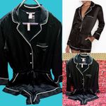 Victoria's Secret Elegant Black Romper Satin size S Photo 1