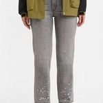Levi's Levi’s Low Pro Stonewash Mid Rise Relaxed Straight Gray Bleach Splatter Size 28 Photo 0