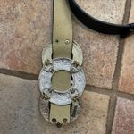 Chico's BOHO WESTERN CONCH LEATHER BELT BLACK Photo 1