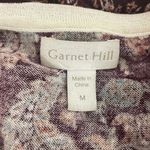 Garnet Hill  100% Merino Wool Burgundy Paisley Cardigan Sweater Long Sleeve Top Photo 3