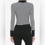 Hot Topic Black Stripe Heart Mock neck long sleeve cropped crop top tee shirt S Photo 7