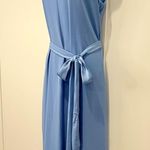 MM.LaFleur The Fatima Midi Dress Sleeveless Belted Shift Blue XL Classic Chic Photo 4