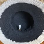 Magid Hats Paper Straw Sun Hat Black & White Wide Brim Beach Resort Packable Photo 3