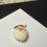Hallmark 80’s Cards 1984 Santa Claus Christmas Holiday Brooch Pin Photo 1