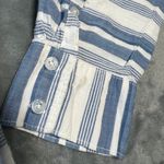 A New Day  Stripe Button Down Shirt Size Large Nautical Coastal Casual Photo 9