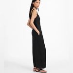 Madewell Black Squareneck Wide-Leg Jumpsuit in 100% Linen Size 12 Photo 2