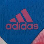 Adidas Blue Pink Tie Dye Square Neck Cross Back Athletic Sports Bra Crop Top XS Photo 2