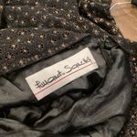 Fernando Sanchez Vintage brocade eyelet Long Sleeve black gold midi retro Dress Size XS Photo 9