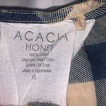 Acacia Swimwear Blue Checkered Top Photo 2