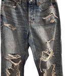 American Eagle Women's Tomgirl Distressed Boyfriend Jeans Size 4 waist 28 Blue Photo 2