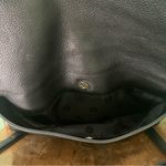 Tory Burch Thea Foldover Clutch Black Crossbody Bag Pebbled Leather Tassel Photo 3