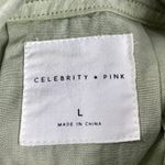 Celebrity Pink Military Jacket Womens L Green Utility Pockets Outdor Long Sleeve Size L Photo 2