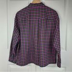 Madewell  Button Up Plaid Flannel Shirt Boxy Loose Fit Crop Top Blouse Size M Photo 3