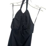 Susana Monaco XS Black Keyhole Halter Dress Elegant Style Nylon Blend Photo 1