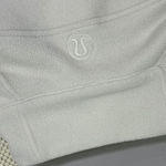 Lululemon Scuba Fleece Full Zip Jacket Mock Neck Thumbholes White M/L Womens Photo 2