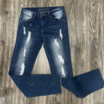 Bamboo  Jeans Women's Dark Blue Jeans Distresses Size 9/10 Photo 0
