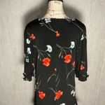 CeCe Black Dress with Red and White Floral Design Size Large Photo 7