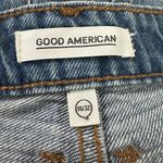 Good American  Bombshell Curved-Hem Denim Shorts Size: 14 New Blue 153 NWT Cotton Photo 5